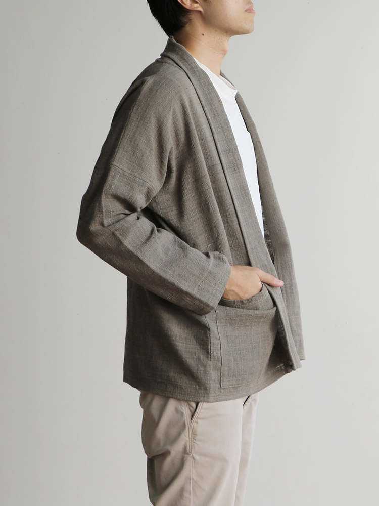 Hand-woven Cardigan for Men_Guava Grey